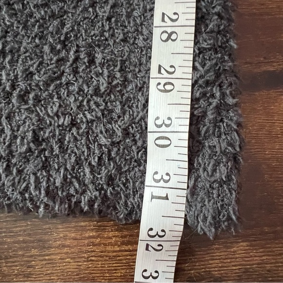 Aerie fuzzy Grey Cozy Knit Sherpa Marshmallow Lounge Pants Size S Straight Leg - Picture 6 of 13